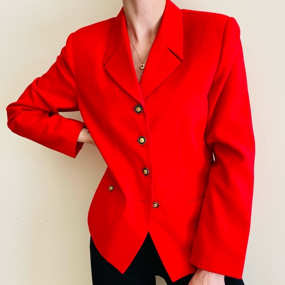 Le Suit red blazer jacket - Picture 3 of 7